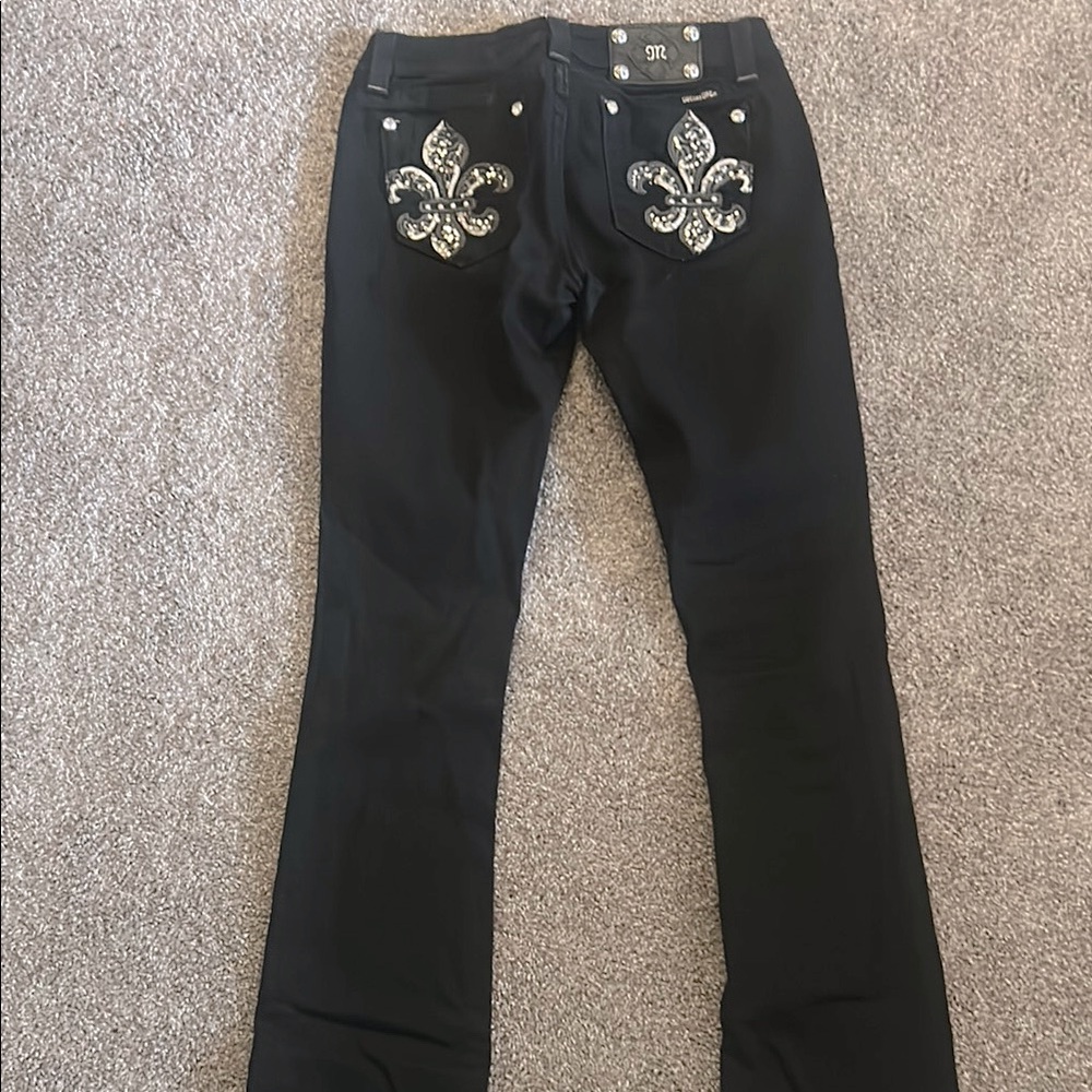 Miss Me Jeans Sz27 seam 34 Black denim
